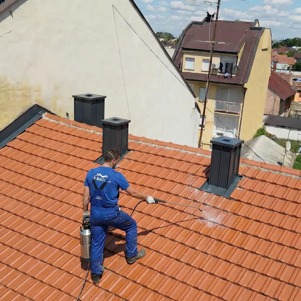 4. Silikoniziranje krova nakon pranja za zaštitu od curenja i produljenje trajanja krova IP BAU