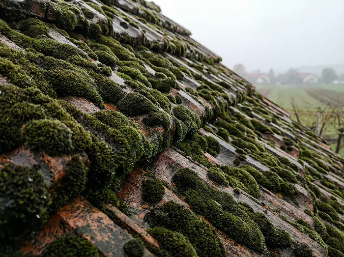 Pranje krova Đakovo i silikoniziranje 4 Crijep natopljen vodom zbog mahovine i potrebno je pranje krova IP BAU