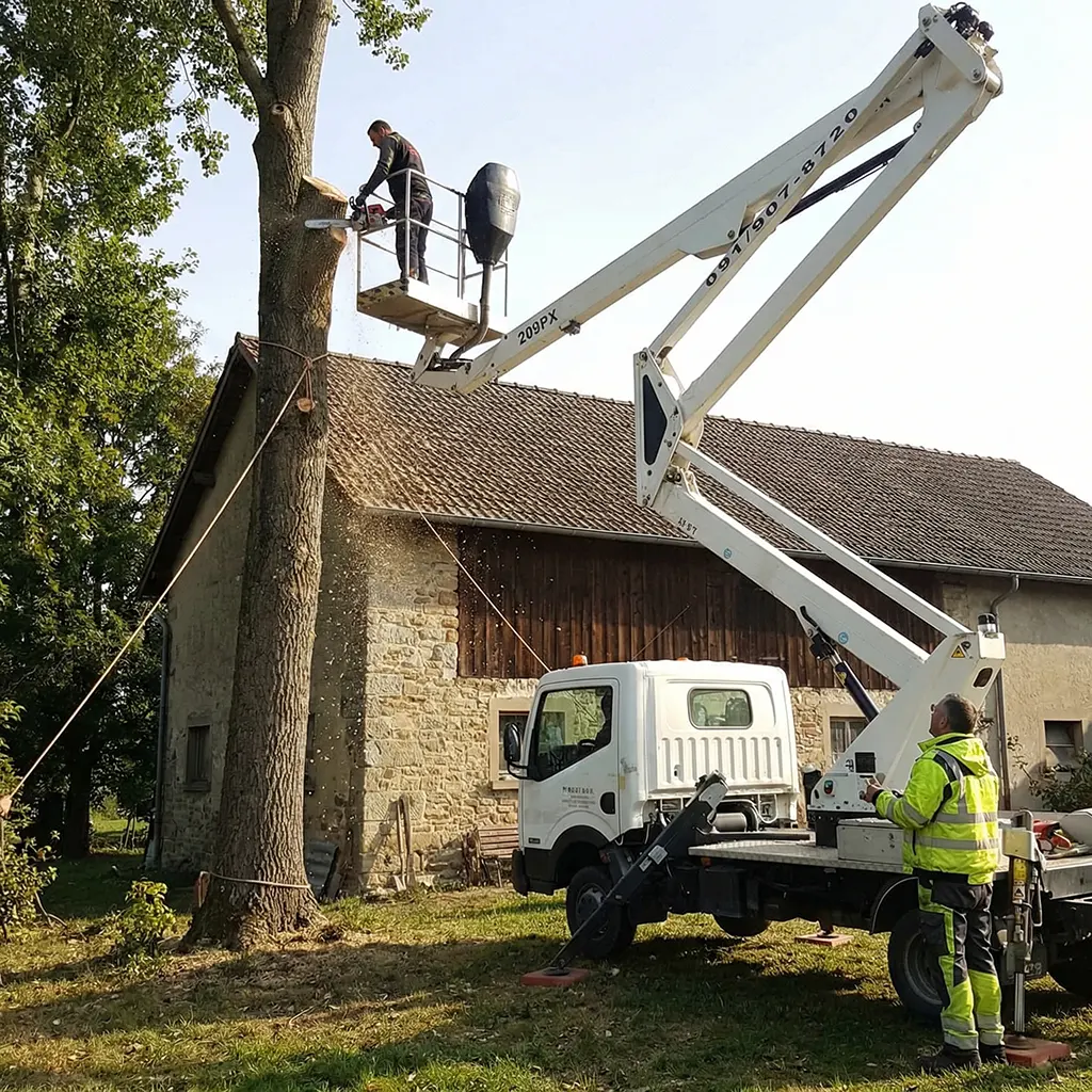 Rušenje stabla najam dizalice Đakovo IP BAU