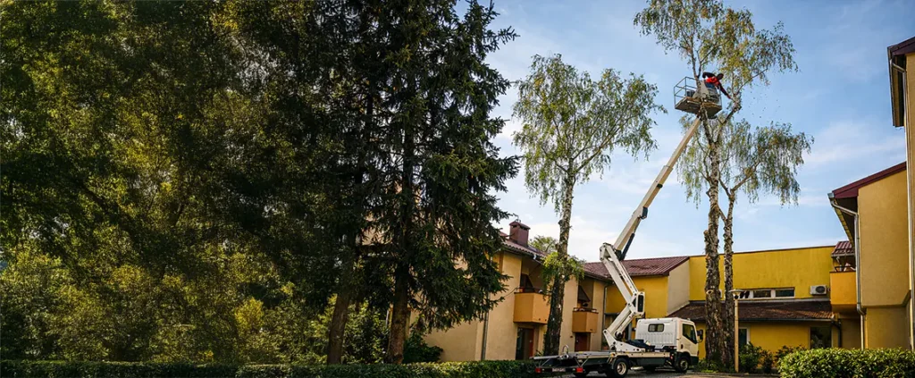 Visinski radovi, Rušenje stabala i najam dizalice IP BAU Đakovo Dom za starije osobe